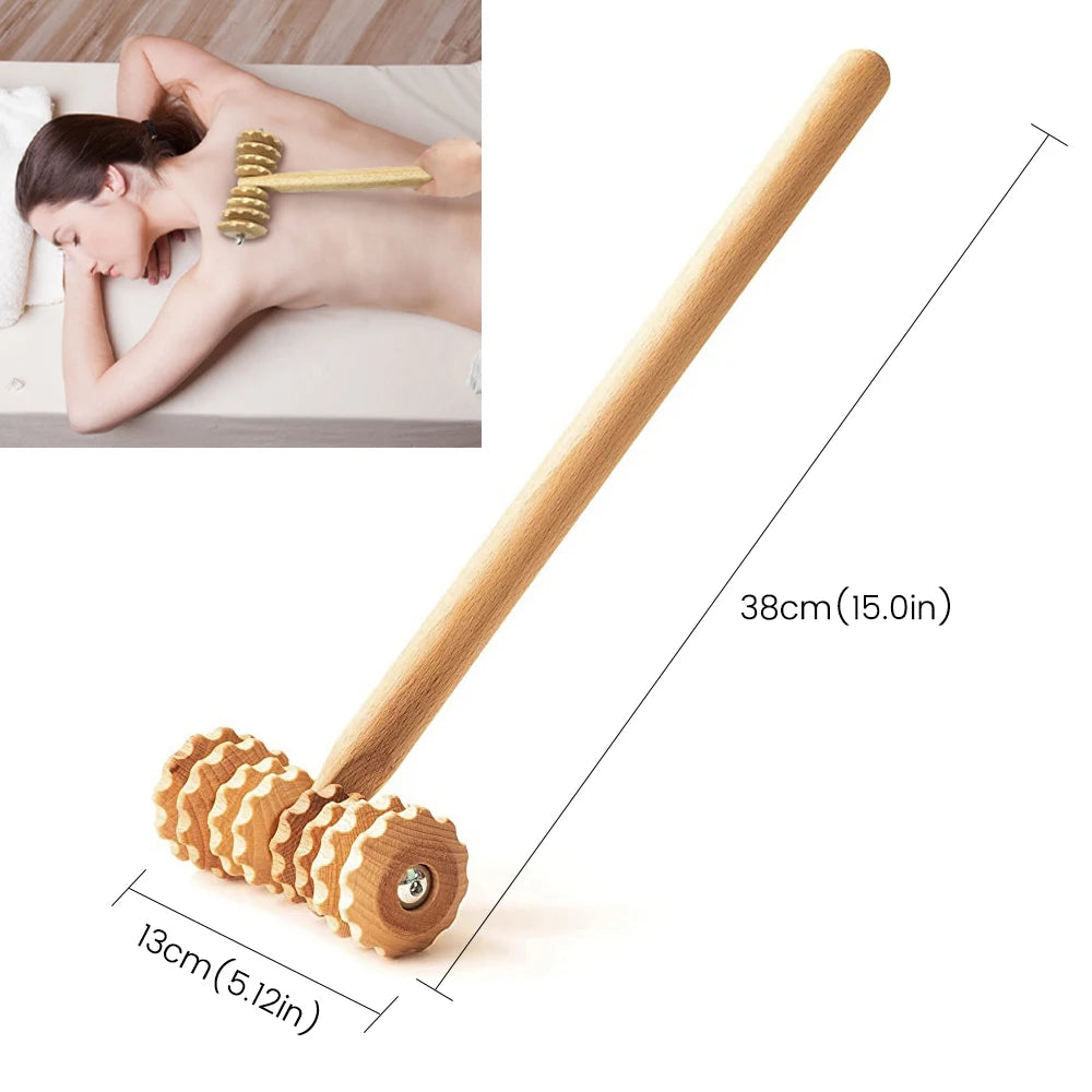 Wood Therapy Massager Anti-Cellulite Gua Sha Tool Deep Tissue Relax Massager for Body Face Lifting Maderoterapia Roller
