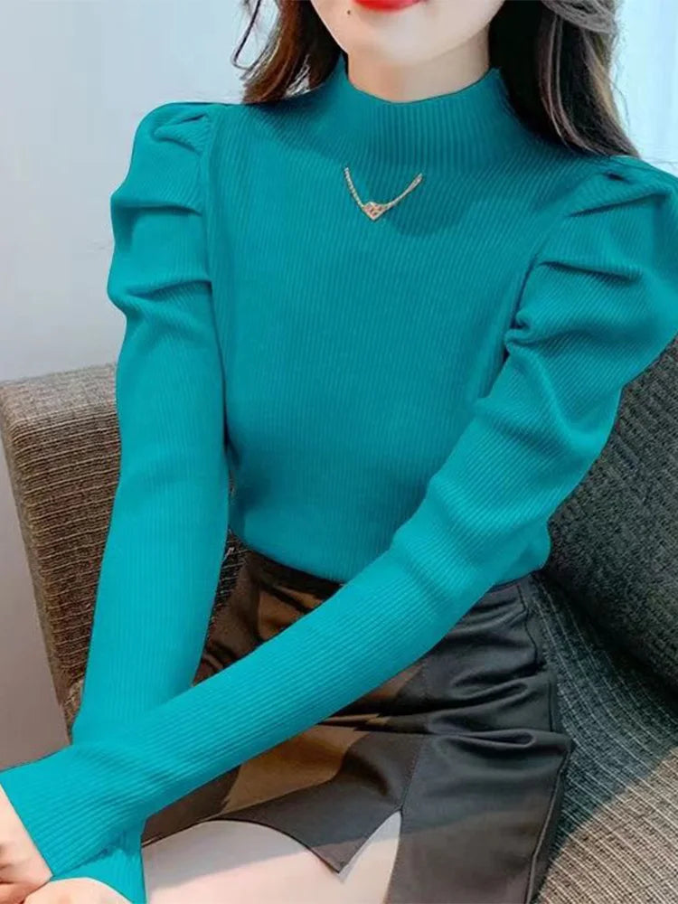 Autumn Winter Fashion Harajuku Sweater Women Elegant Casual All Match Pullovers Long Sleeve Knitting Tops Chic Female Clothes