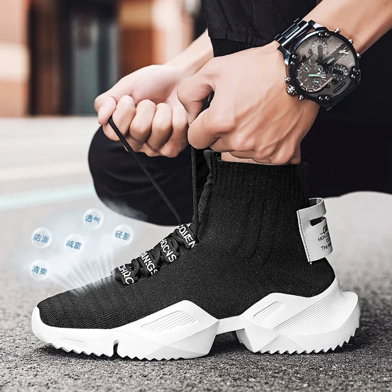 Fashion High Quality Men Sneakers Mesh Casual Shoe Men's Lace-up Shoes Lightweight Comfortable Walking Sneaker Men's Sneakers