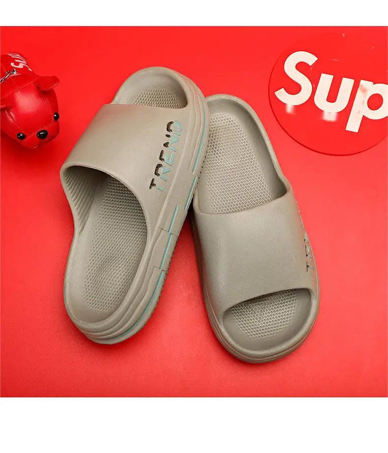 Men's Non-Slip EVA Platform Slides Comfortable Soft Sole Cloud Slippers For Indoor Outdoor Bathroom Beach Summer Sandals for Men