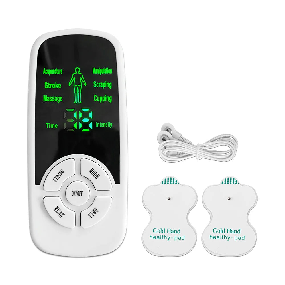 Electric Digital Tens Unit Acupuncture Pulse Massager Muscle Stimulator Therapy Pain Relief Meridian Full Body Massage Device