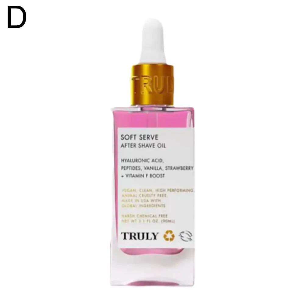 90ML 全新草莓香草口味鬚後油，深層補水，強效去角質，剃須護理油，緩解皮膚乾燥