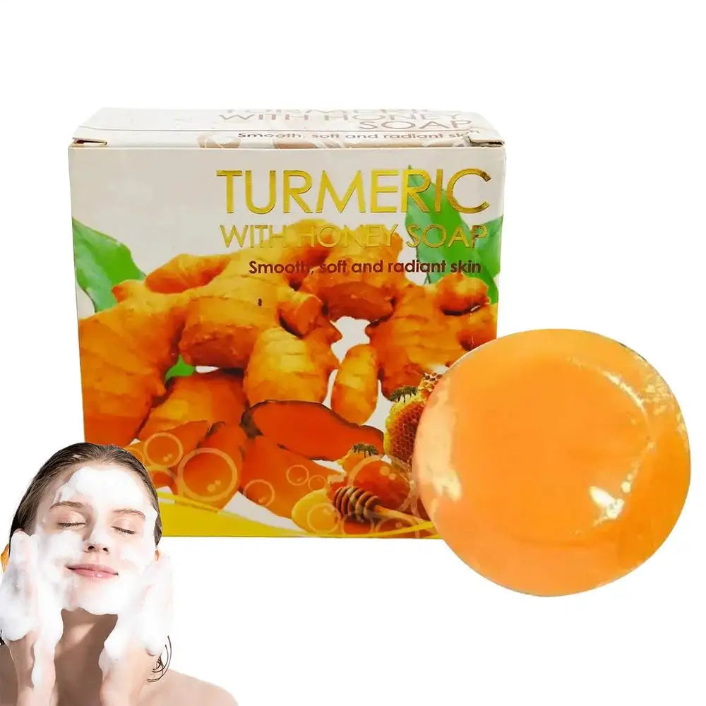 50g Face Wash Bar Soap turmeric soap bar Facial Hydrating Cleansing Face Soap Antioxidant Deep Cleansing Turmeric Soap