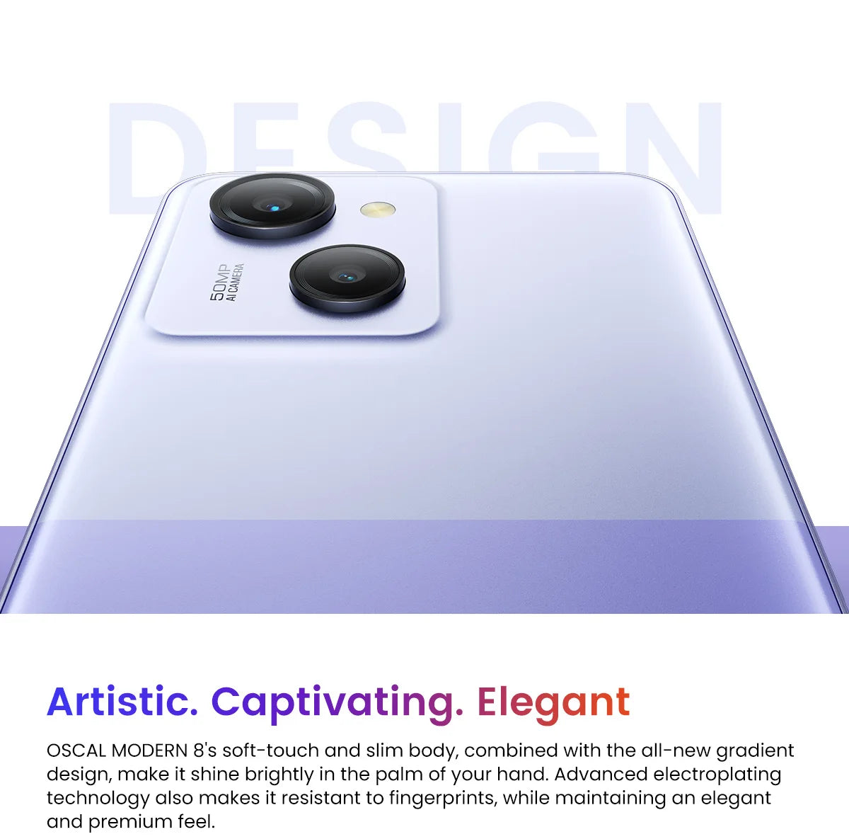 Oscal MODERN 8 Smartphone 6.75 inch Display 8GB+128GB/256GB,50MP Rear Camera Mobile Phone 18W Fast Charging 6000mAh