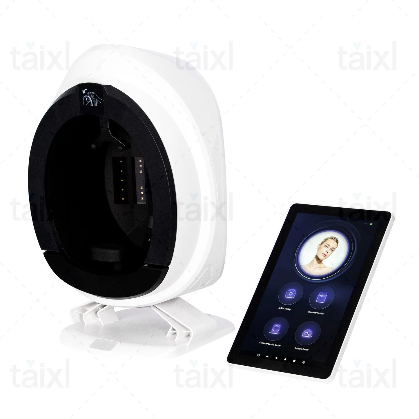 Q1 3D AI Facial Skin Analyzer Detection Skin Problem Diagnosis 8 Spectrum Professional Analysis Beauty Salon Equipment