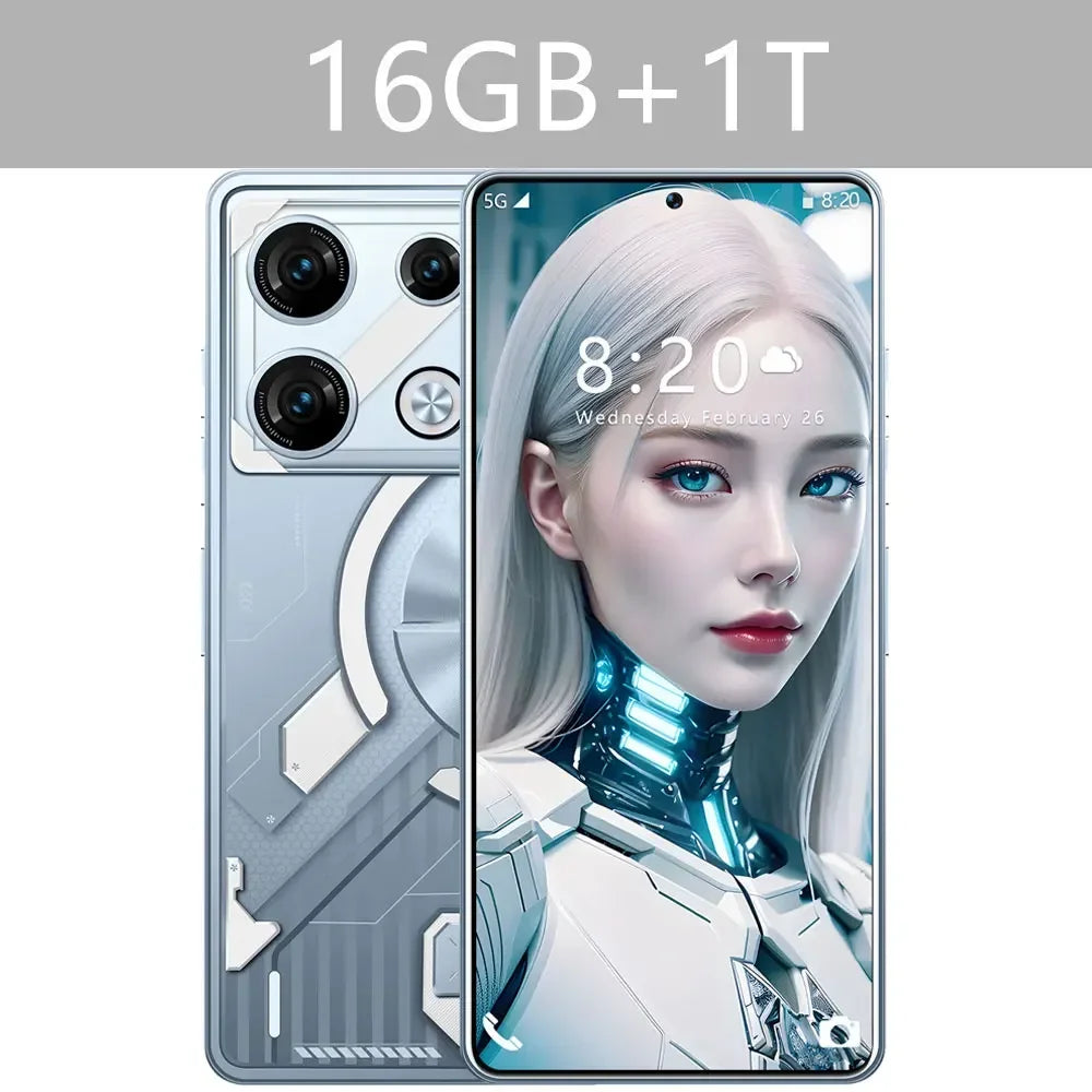 2025 GT10 Pro Original Smartphone 4G 5G 7.3HD 16G+1T Dual Sim Cellphones Android 13 Cell Phone 108MP 6800mAh Smart Mobile Phone