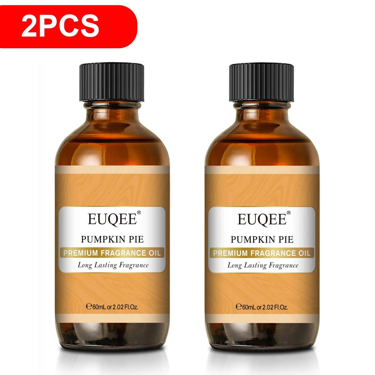 EUQEE 2PCS Men's Fragrance Oil Set For Diffuser 60ml Coconut Cream Pumpkin Pie Leather Coffee Bay Rum Aroma Fragrance Oil