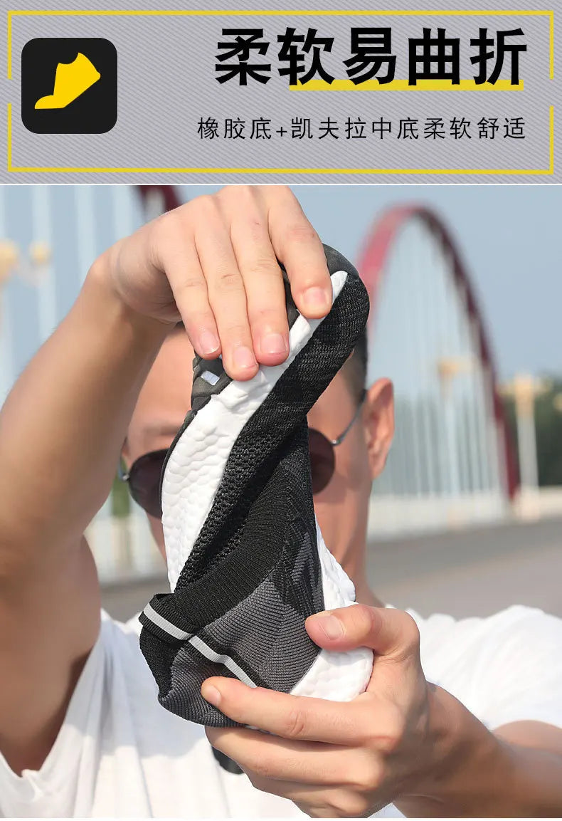 Size 36-46 Men Women Safety Work Boots Outdoor Hiking Shoes Air Mesh Sneaker Popcorn Sole Kevlar Insole Anti-smash Steel Toe Cap