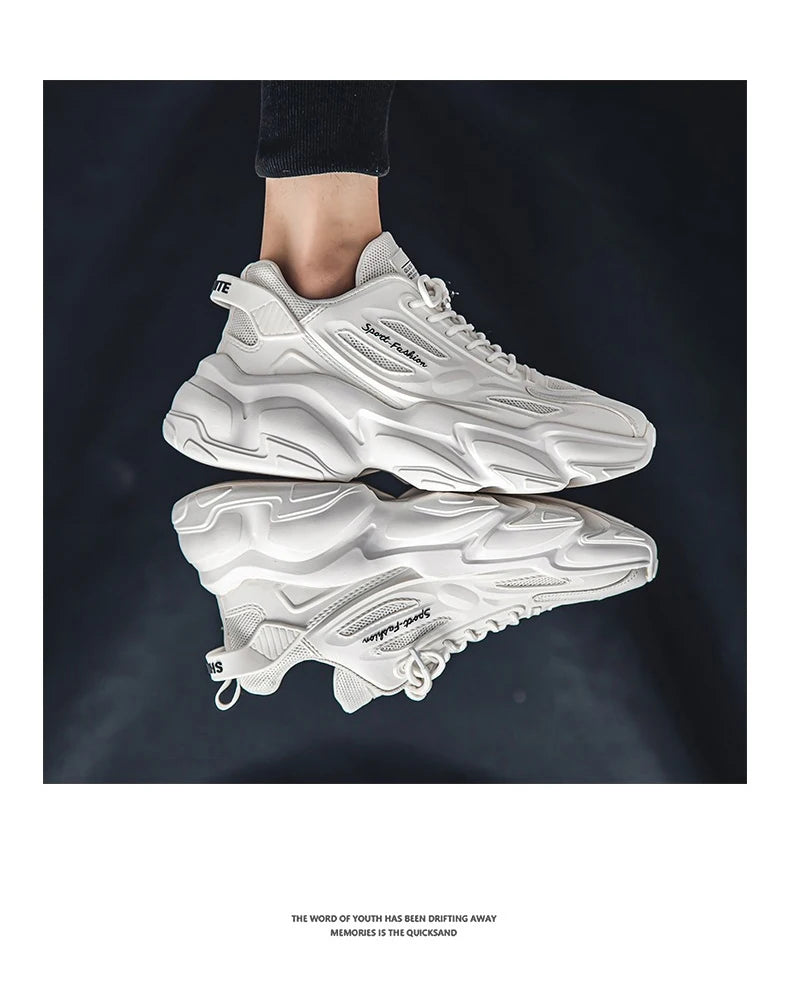 Men's low top Korean fashion sports shoes four season outdoor soft sole comfort casual running shoes student breathable sneakers