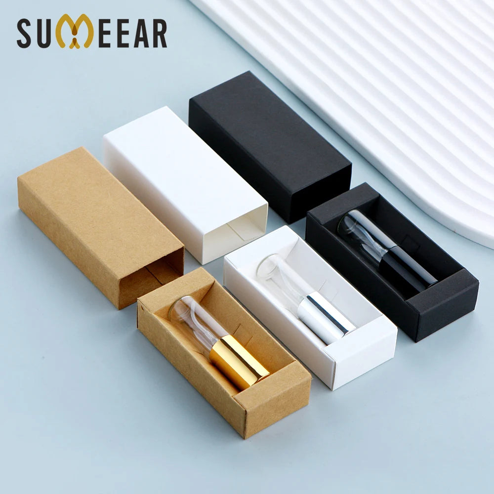 50 件/批 5ml 香水瓶配香水紙盒香水可填充霧化器噴霧瓶噴霧器定制 LOGO 另付費