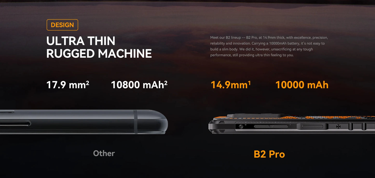 IIIF150 B2 Pro Rugged Smartphone Android Cell Phone G99 120Hz 6.8'' Screen 24GB RAM 256GB ROM 108MP Camera 10000mAh 30W Charge