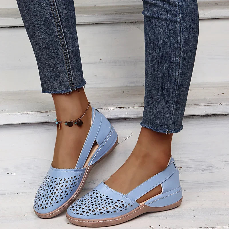 2023 New Women Wedges Sandals Hollow Out Vintage Woman Shoes Slip on Casual Sewing Ladies Sandal Female Summer Zapatos Muje