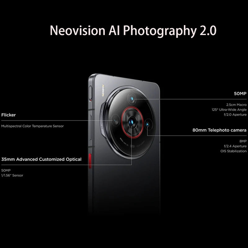 Nubia Z60S Pro 6.78" Smartphone Snapdragon 8 Gen 2 5100mAh Battery 80W charge satellite communication AI Phone Global Version