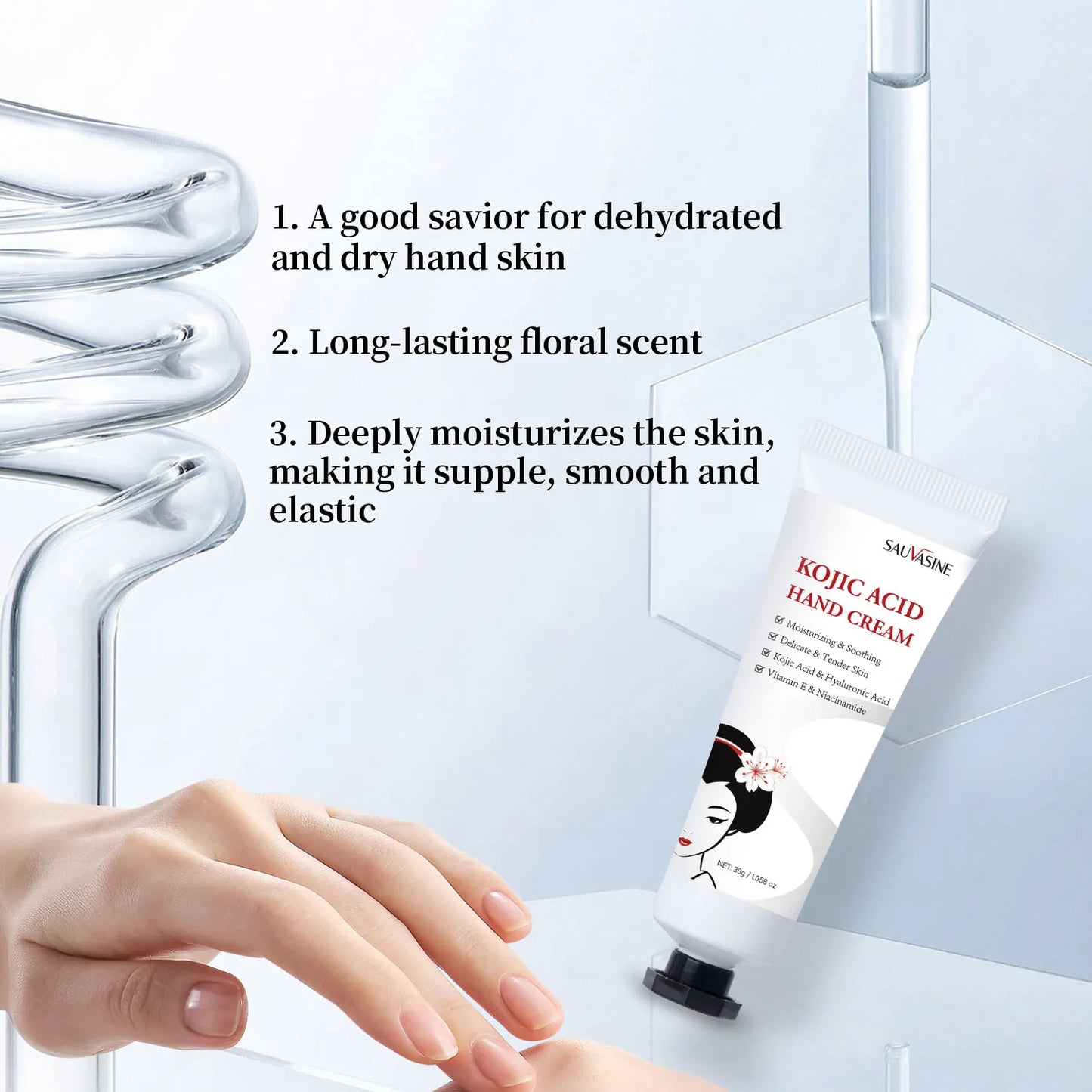 Kojic Acid Hand Cream Whitening Fast Smooth Nourish Cream Lightening Dark Skin Brightening Moisturizing Skin Care for Men Women