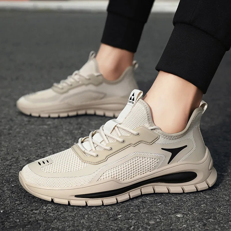 Men's Sports and Casual Shoes 2023 Summer New Lace up Running Shoes Fashion Korean Breathable Men's Shoes