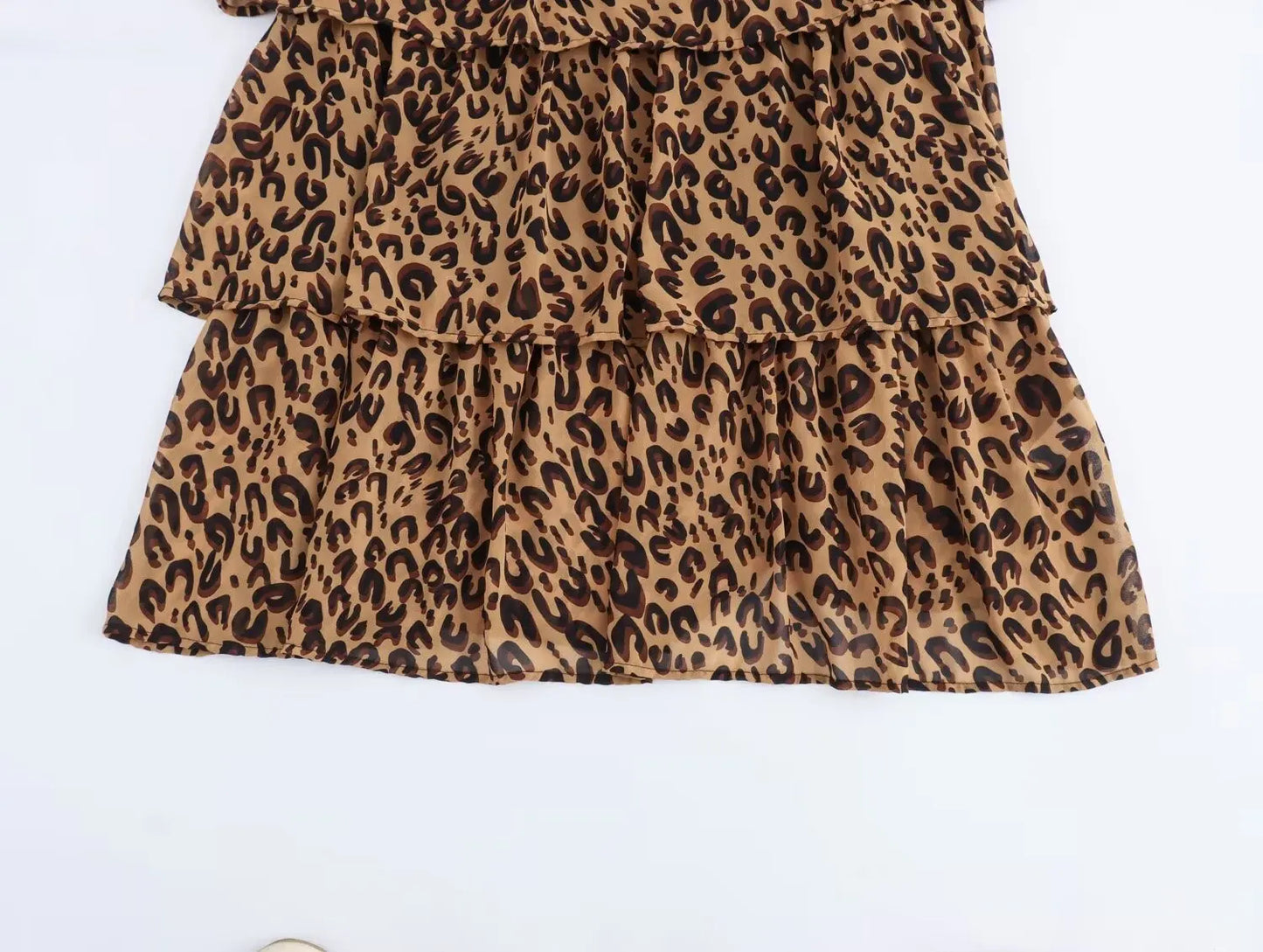 European and American style women's clothing new 2024 fashion retro leopard print long slim temperament dress