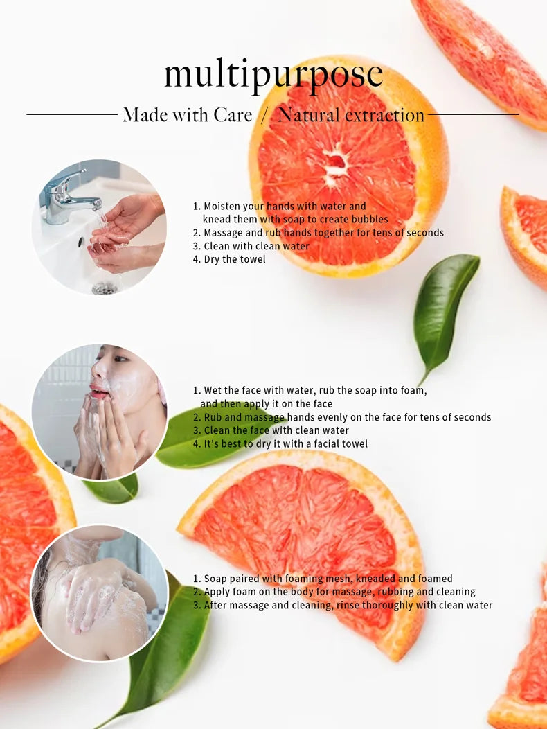 150G QS Kojic Acid Essential Oil Moisturizing Cleansing Soap Deep Cleaning Handmade Soap Facial Cleaning Shower Soap