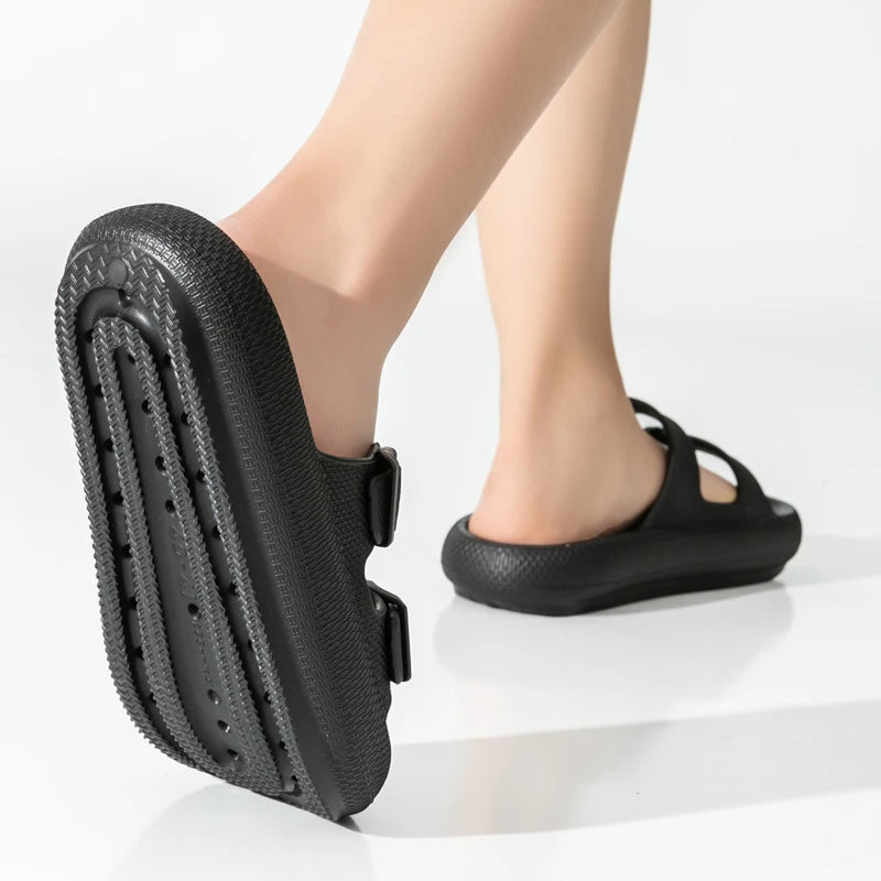 2025 New Men's Outdoor Fashion Thick Sole Sandals - Non-Slip Shower Slippers for Bathroom, Lightweight Comfortable House Slipper