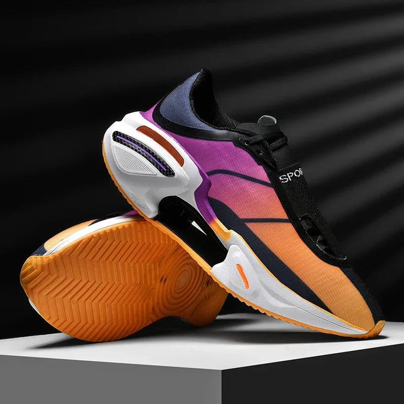 New Men's Running Shoes Breathable Soft Flat Outdoor Sports Cushioning Running Shoes Mesh Comfortable Casual Sneakers for Men