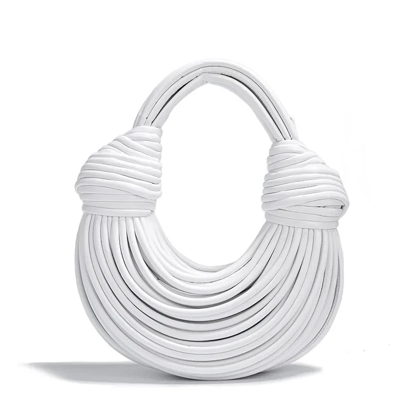 2024 New Fashionable Creative Women's Handbag Cross-border Style Hand-woven Label Bread Bag Underarm Bag Crossbody Clutch