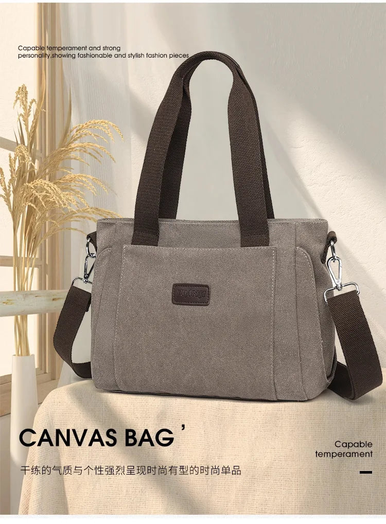 Women Handbags Ladies Canvas Shopping Tote Bag Clutch Female Crossbody Bags
