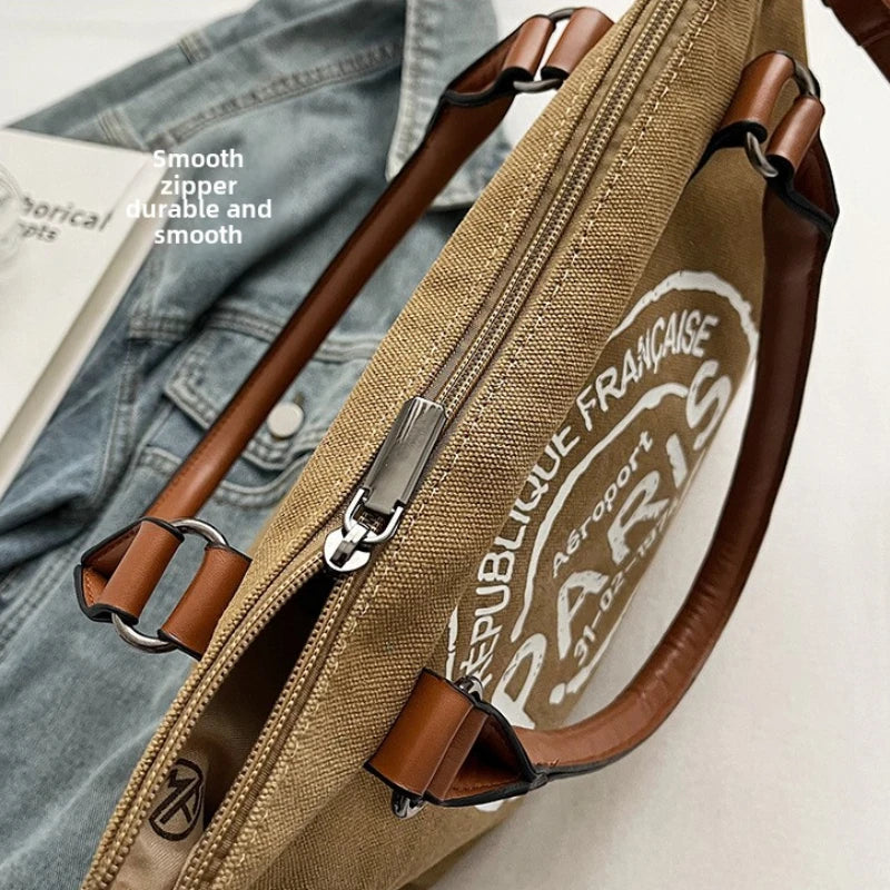 Large Capacity Casual Tote Bag, Stylish Crossbody Bag For Students, Working And Outdoor Commuting, One Shoulder Bag