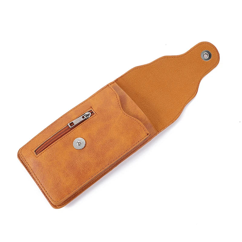 Fashion Leather Male Waist Pack Phone Pouch Bags Waist Bag Men's Belt Bag Multifunctional Water Proof Waist Bag Crossbody Bags