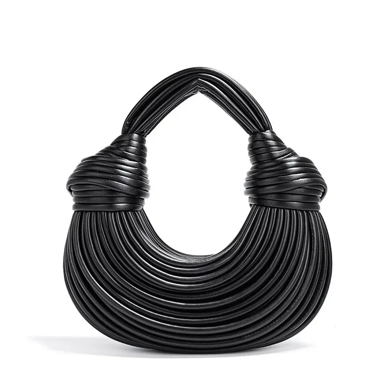 2024 New Fashionable Creative Women's Handbag Cross-border Style Hand-woven Label Bread Bag Underarm Bag Crossbody Clutch