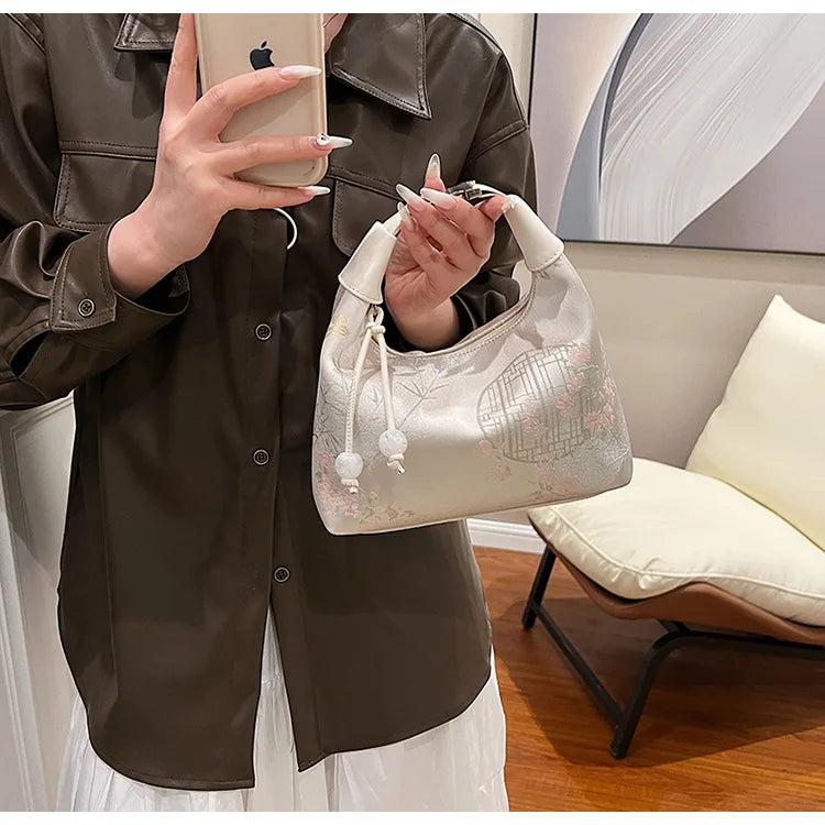 Fashionable Chinese Embroidery Handbag Brand Versatile Shoulder Bag 2025 New Chinese Style Tote Bag Trend Designer Travel Wallet