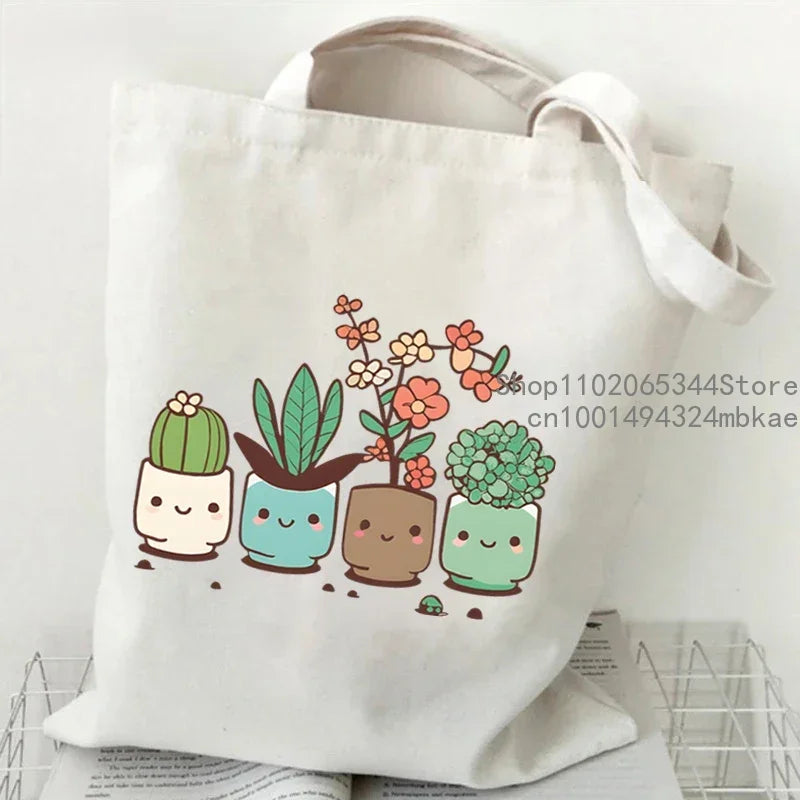 Vintage Radish Canvas Tote Bag Women Gardening Lover Beach Shoulder Bag Funny Phytology Travel Shopping Bags Plant Style Handbag