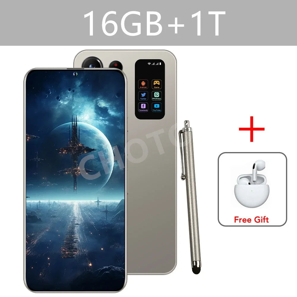 S+ 25 Ultra Global Version Original 7.3HD Mobile Phones 4G 5G Dual Sim Card Cell Phone Android 14 Smartphone 7800mAh Cellphone
