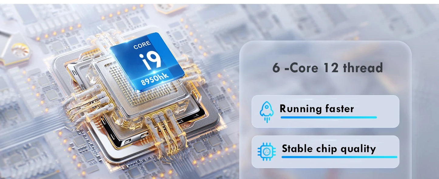 14.1" Ultra thin Laptop Computer Windows 11 Intel Core i9 8950HK 16GB DDR4 1TB 2TB SSD Laptops Study Notebook PC Gamer Compute