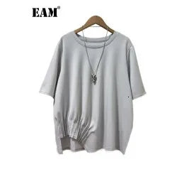 EAM Black Color-block Sequins Big Size Blazer Women New Lapel Long Sleeve Jacket Fashion Tide Spring Autumn 2025 CPG1490