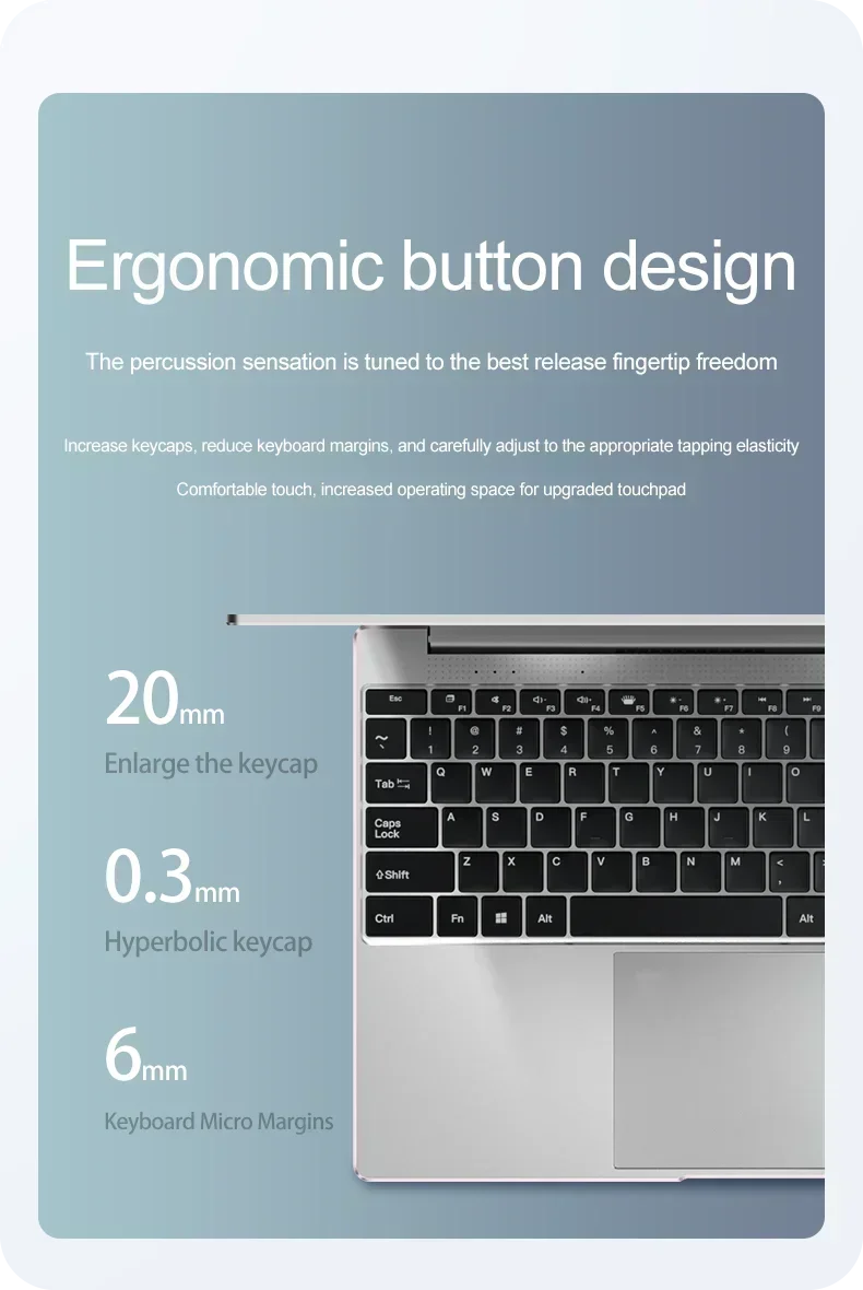 LENO 14.1" Ultra Slim Laptop 16GB RAM 2TB SSD Windows 11 Intel N3700 Notebook Gamer 1920*1080  Display Office Study Computer PC