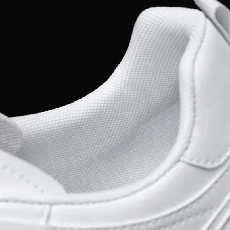 Fashion Leather Men Casual Shoes Lightweight Running Shoes Platform White Sneakers Outdoor Breathable Sport Shoes Tennis Shoes