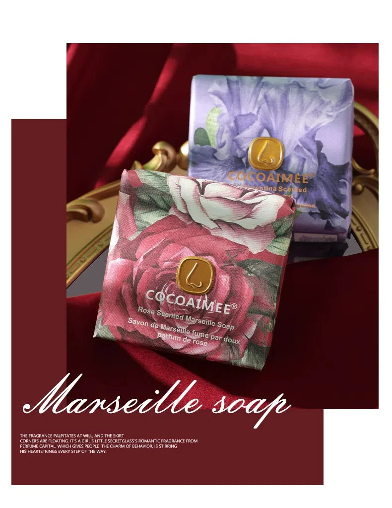 200g French Soap Mite Removing Soap Lavender French Hand Ground Soap Korean Style Baoli Wedding Gift Box Wedding Souvenir Gift