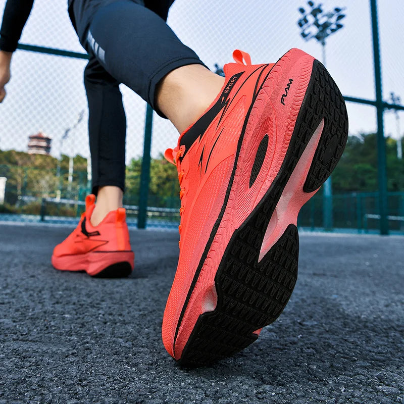 Couple Men's and Women's Carbon Plate Full-Length Summer Breathable Running Professional Breathable Running Shoes Shock-Absorbin