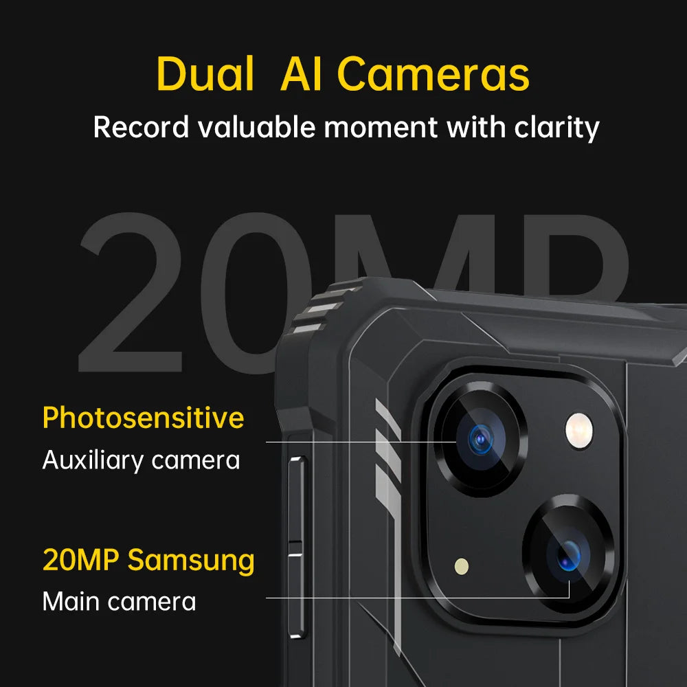 OUKITEL WP32 12GB(4+8) 128GB Mobile Phone IP68, Octa-Core, 6.0" HD+, Unbreakable Smartphone 6300mAh Android 13