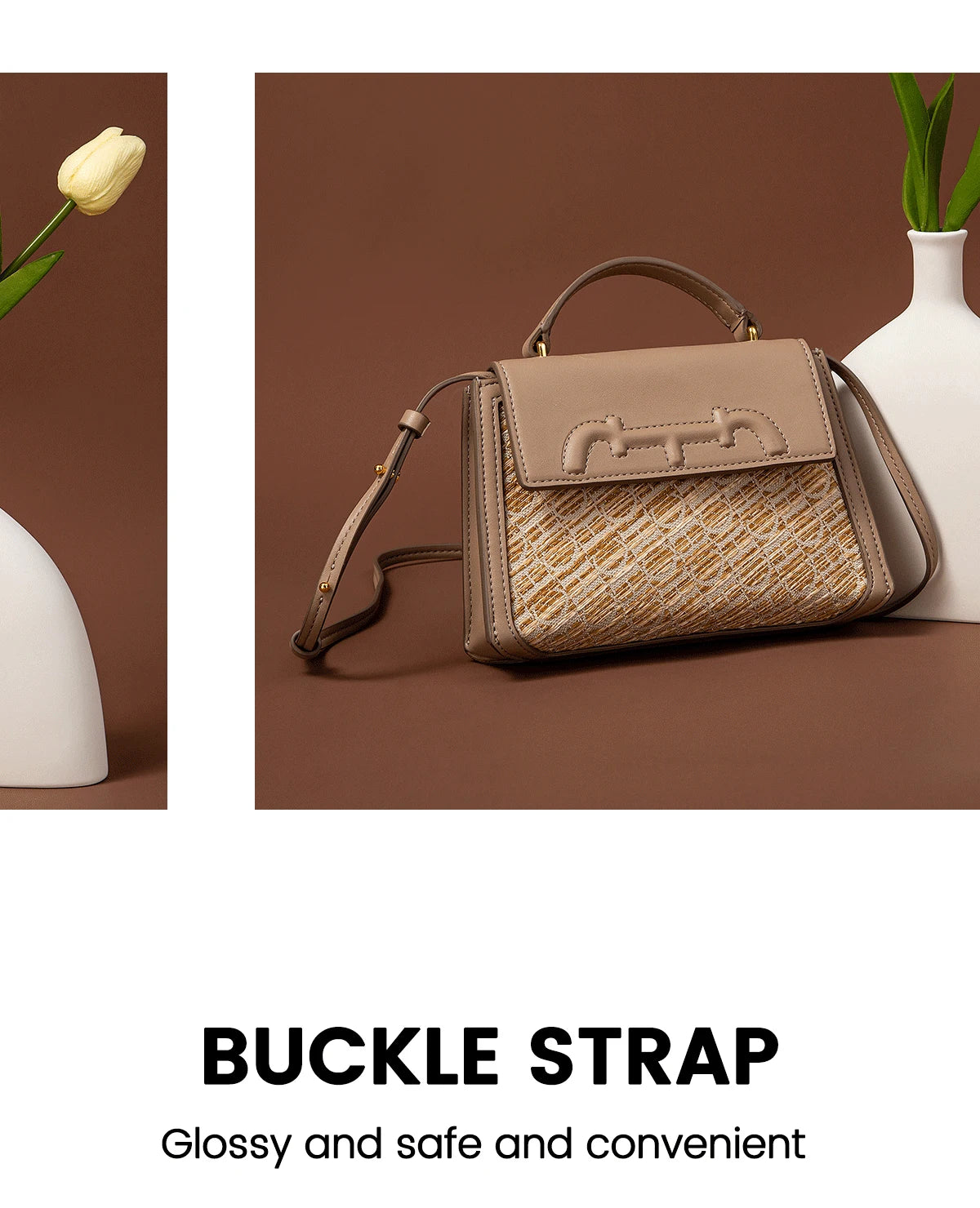 CHCH Women's Shoulder Bag New Handheld Flip Panel Panel Design Handbag