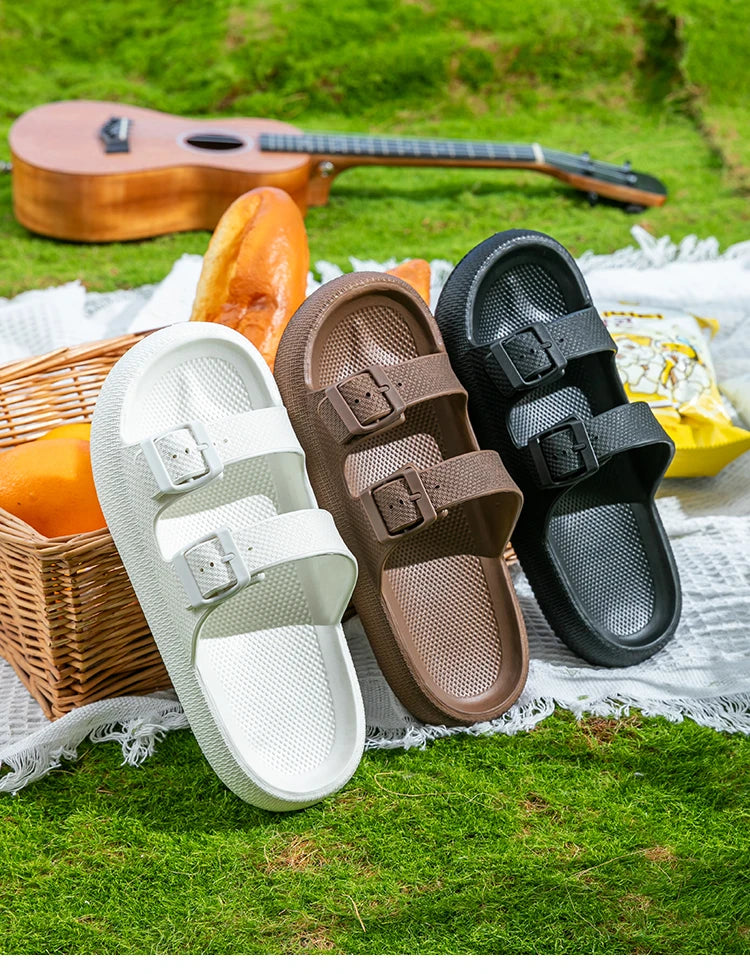 2025 New Men's Outdoor Fashion Thick Sole Sandals - Non-Slip Shower Slippers for Bathroom, Lightweight Comfortable House Slipper