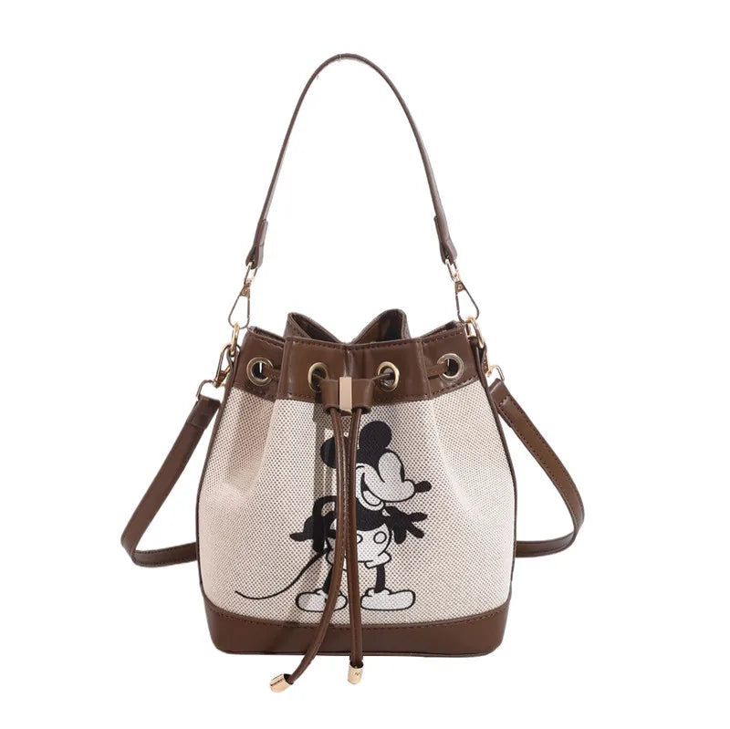 Disney Mickey New Women's Shoulder Bag Cartoon Cute Women's Handbag Fashion Trendy Women's Bag Large Capacity High Quality