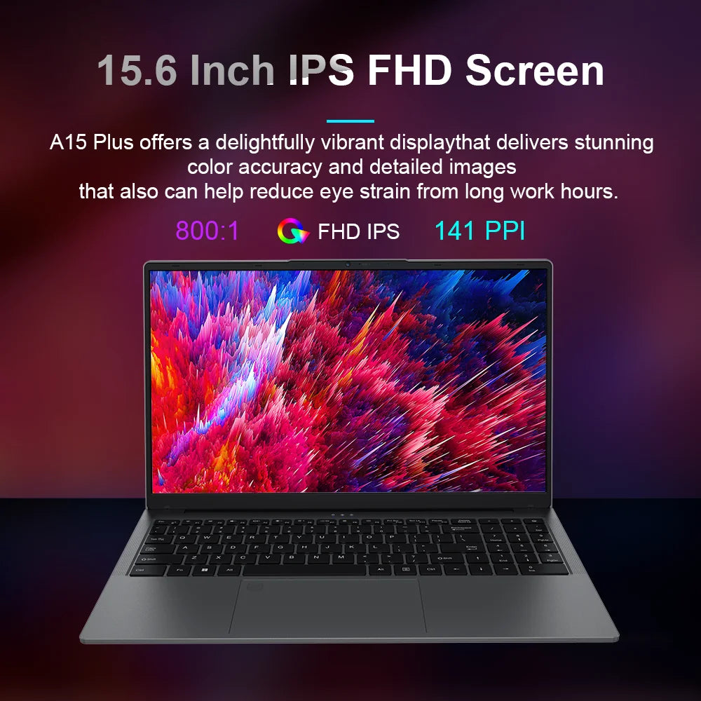 Ninkear A15 PLUS Laptop 15.6" IPS FHD AMD Ryzen 7 5825U Notebook 32G DDR4 3200Mhz+1TB PCI-E 57Wh Battery Windows 11 PRO Computer