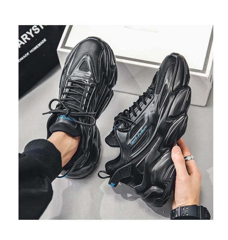Men's low top Korean fashion sports shoes four season outdoor soft sole comfort casual running shoes student breathable sneakers