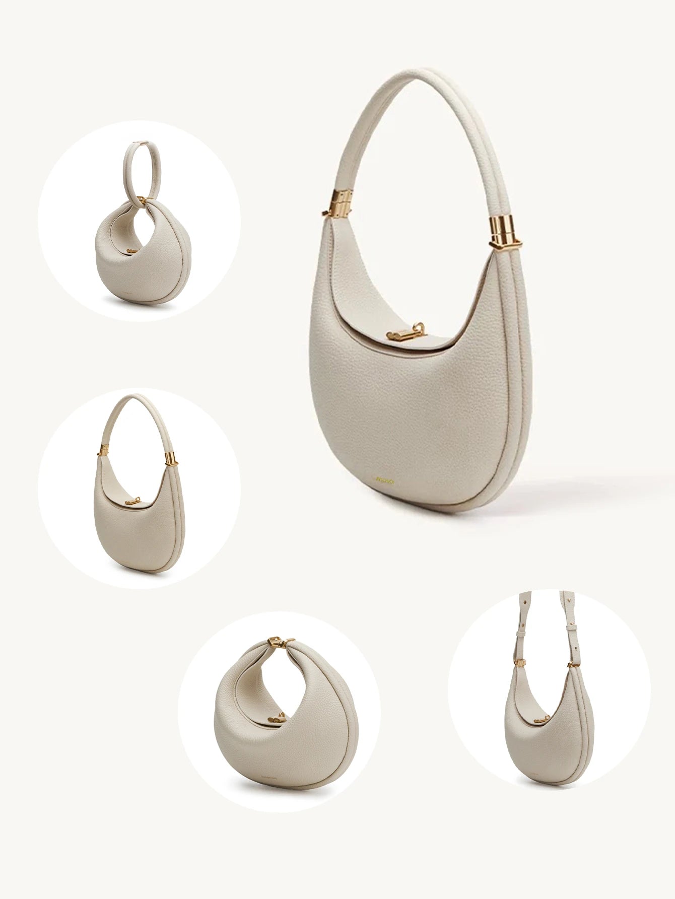 Fresh and casual versatile pine crescent bag, fashionable and luxurious one shoulder armpit bag