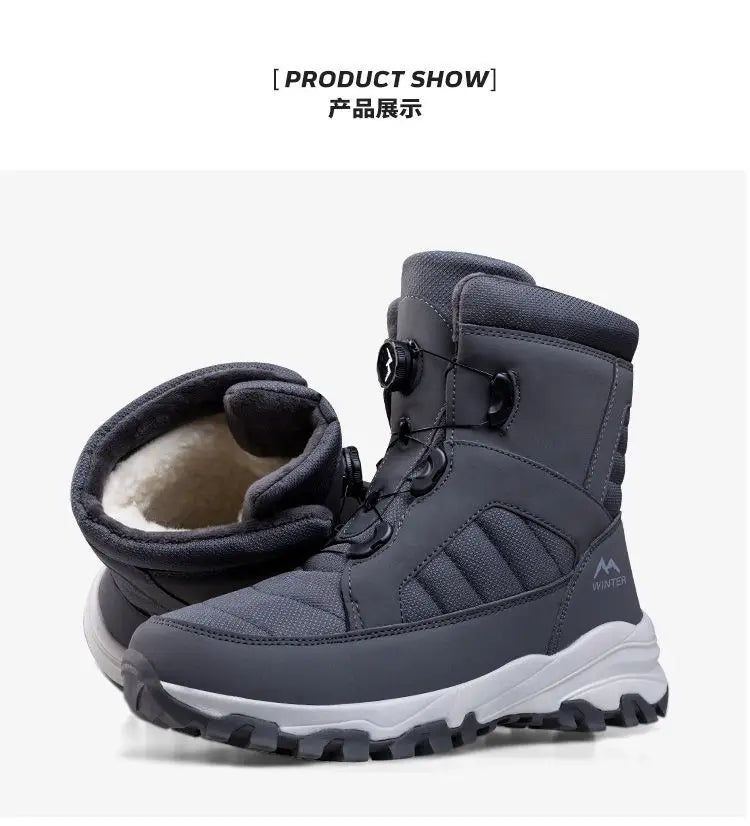 2025 Winter New Thick-soled Non-slip Comfortable Lightweight Velvet Outdoor Cotton Boots Men