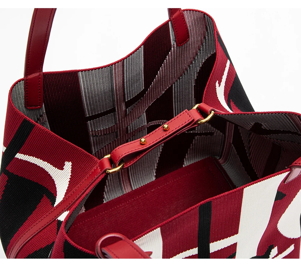 Multi-coloured Colour Retro Style Women's Large Capacity Handbags Multi-coloured Available Classic Multi-purpose Women's Handbag