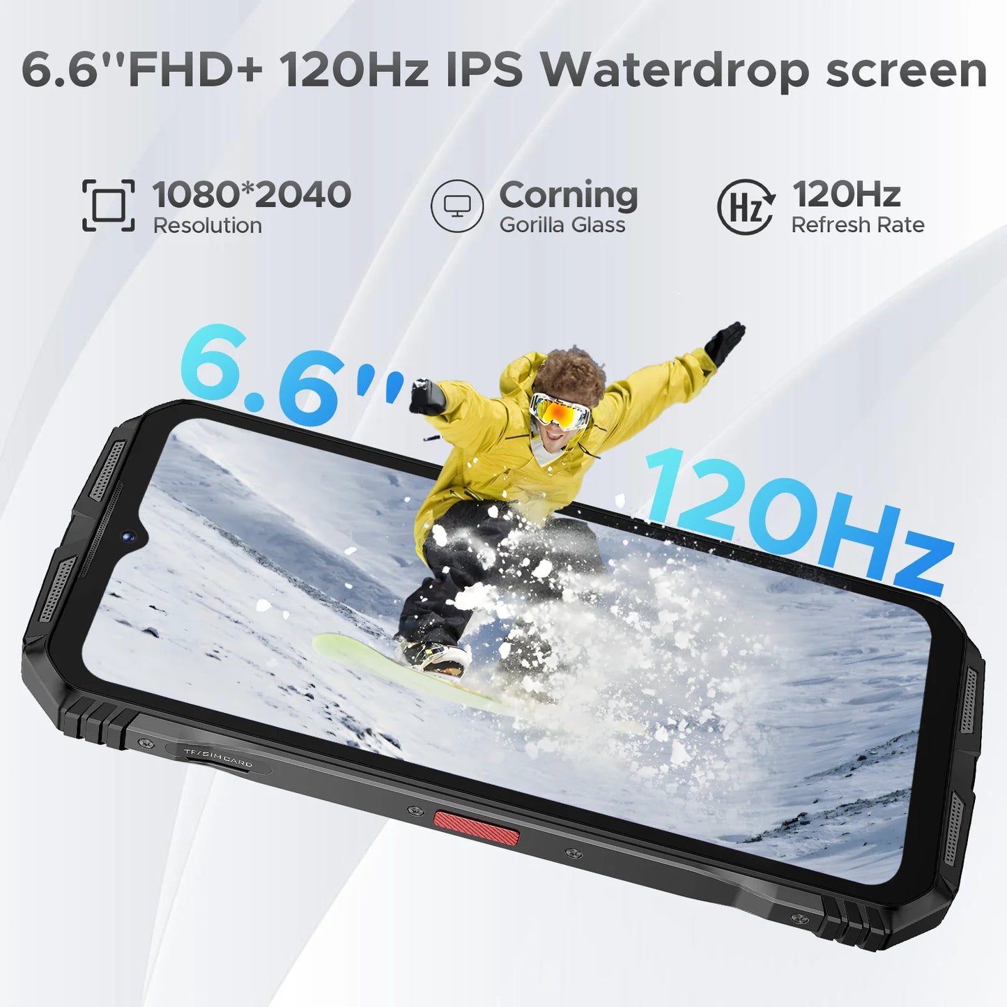 DOOGEE S118 Pro 5G Rugged Phone dimension 7050 6.6 ''FHD 120Hz 8GB RAM 512GB ROM 10800mAh Battery Cell Phone NFC Mobilephones