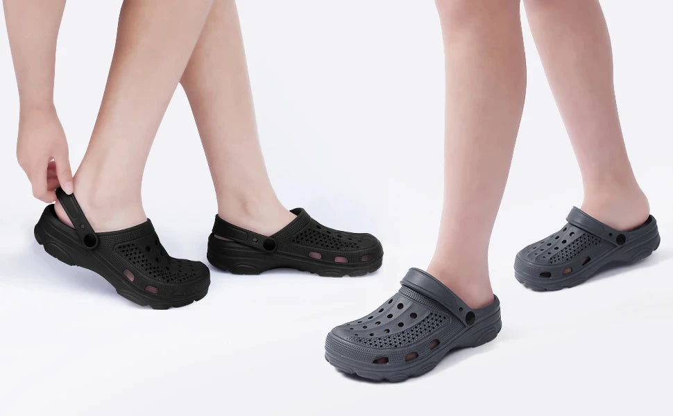 Shevalues Fashion Men Clogs Slippers Casual Hole Beach Sandals Outdoor Men Garden Shoes Summer Soft Sandals Home Bathroom Slides