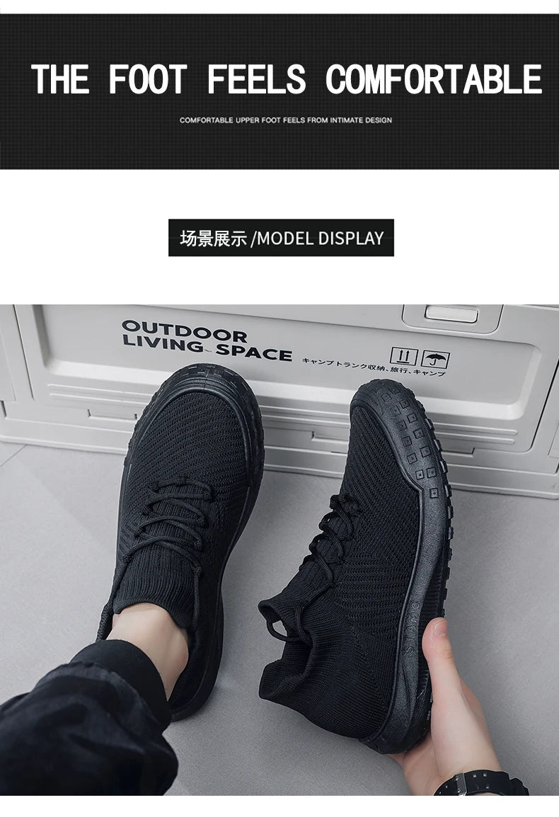 Men Casual Sneakers Summer Breathable Sport Shoes Outdoor Running Shoes male's Mesh Light Comfort Athletic Jogging Walking Shoes
