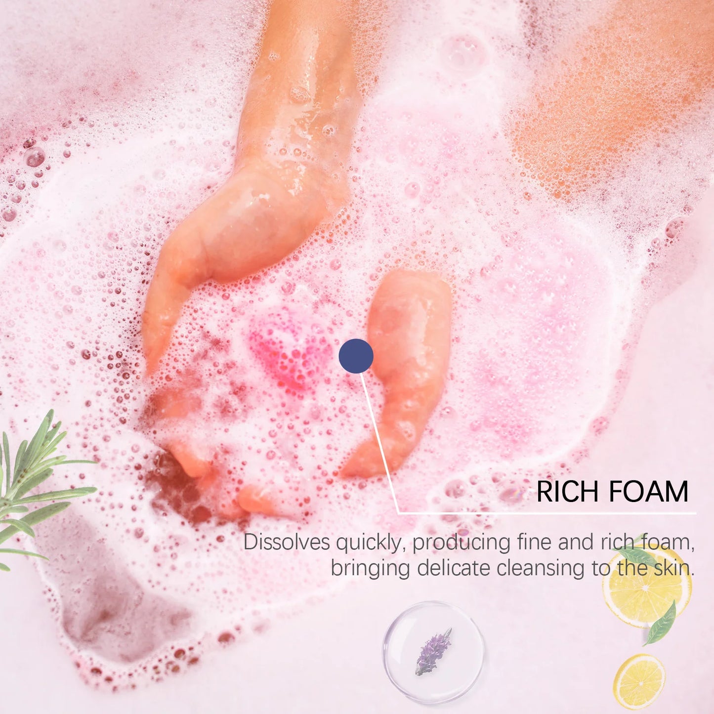 6pcs Fragrant Bath Bombs Moisturize Skin Exfoliating Deep Cleansing Body Relaxing Spa Stress Relief Handmade Natural Bath Ball